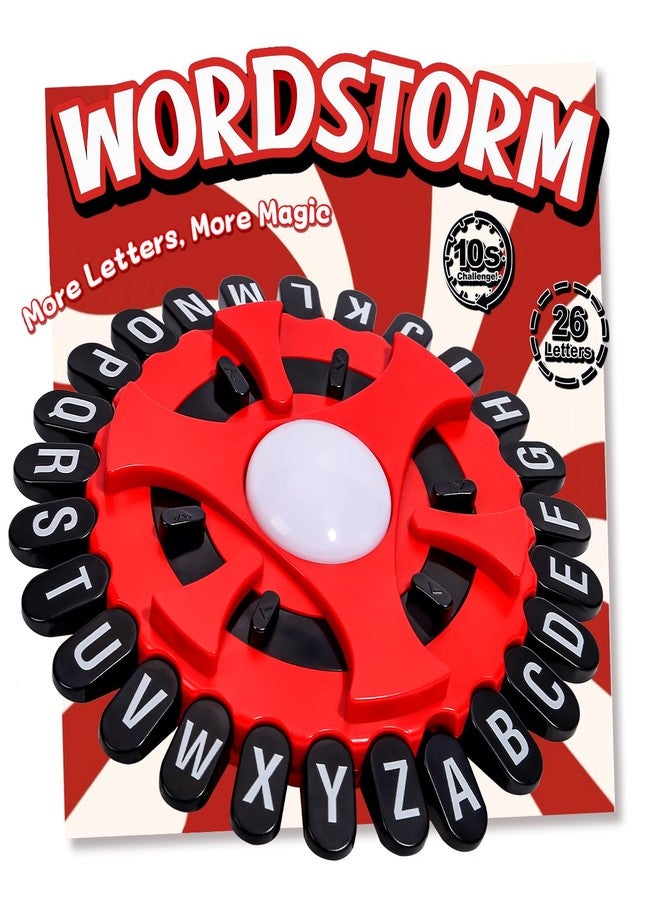 Aodomis WORDSTORM 26-Letter Fast-Paced Family Word Game | 144 Challenge Categories | Party Game for Adults, Teens & Kids - Image 1